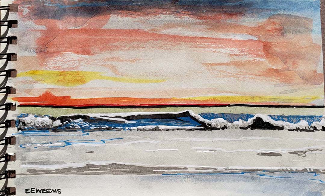 Seascape Sunset by Weems